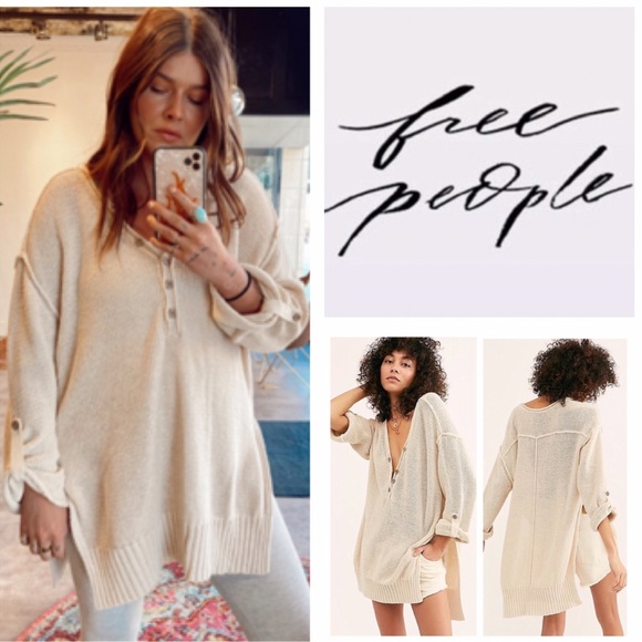 Free People Tops - Free People Firefly Slouchy Oversized Tunic. NWT.